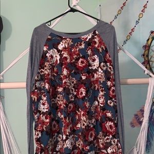 Floral long sleeve dress shirt